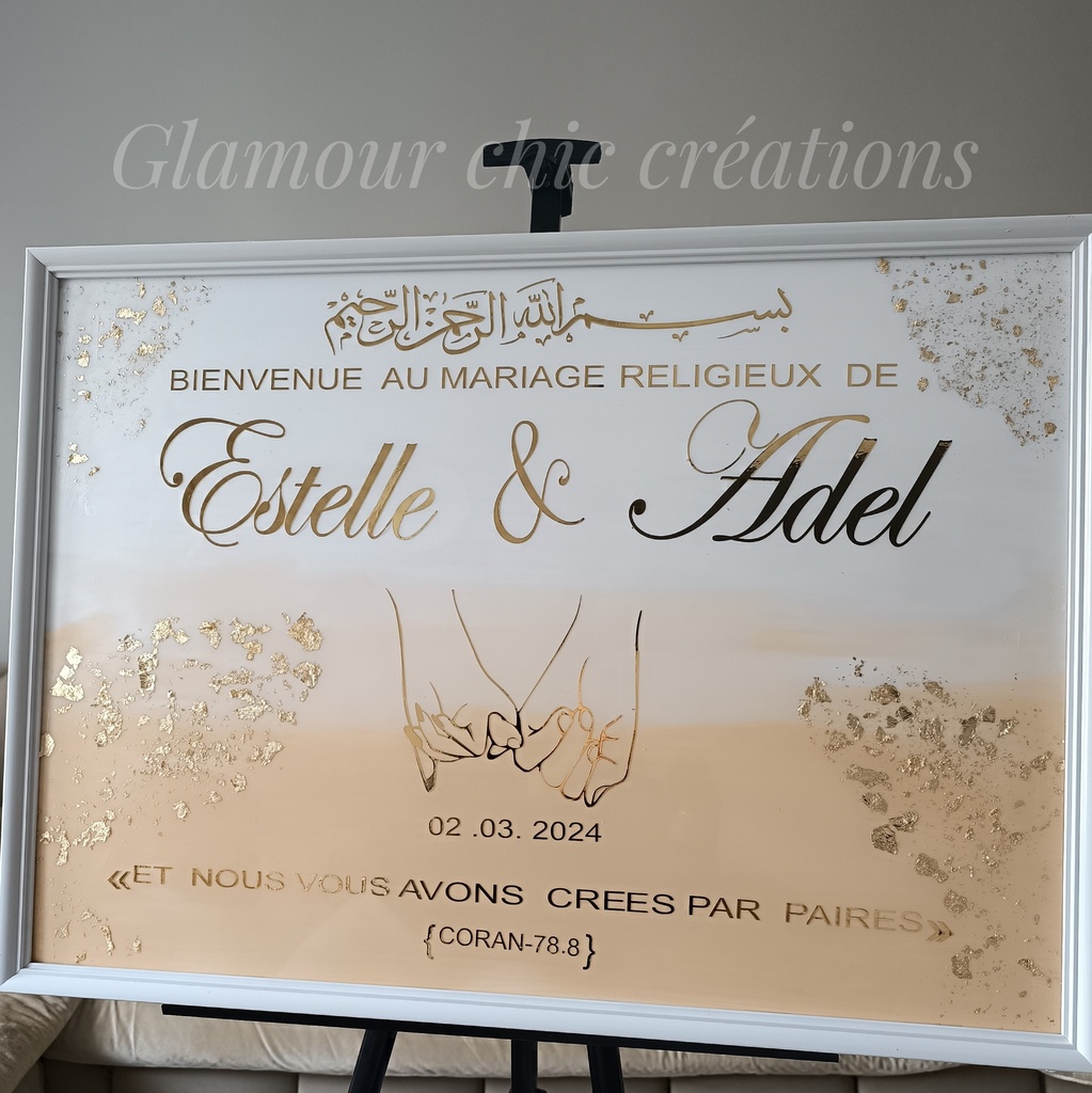 Panneau mariage sans support