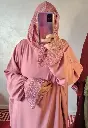 Abaya rose vieux