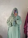 Abaya vert pastel