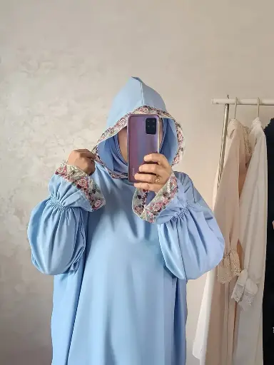Abaya bleu ciel